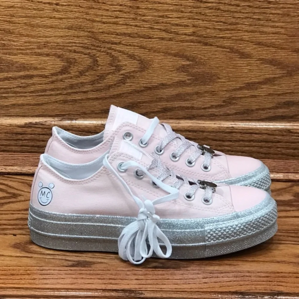 Converse X Miley Cyrus CTAS Lift Ox Pink‎ Dogwood White Silver Platform